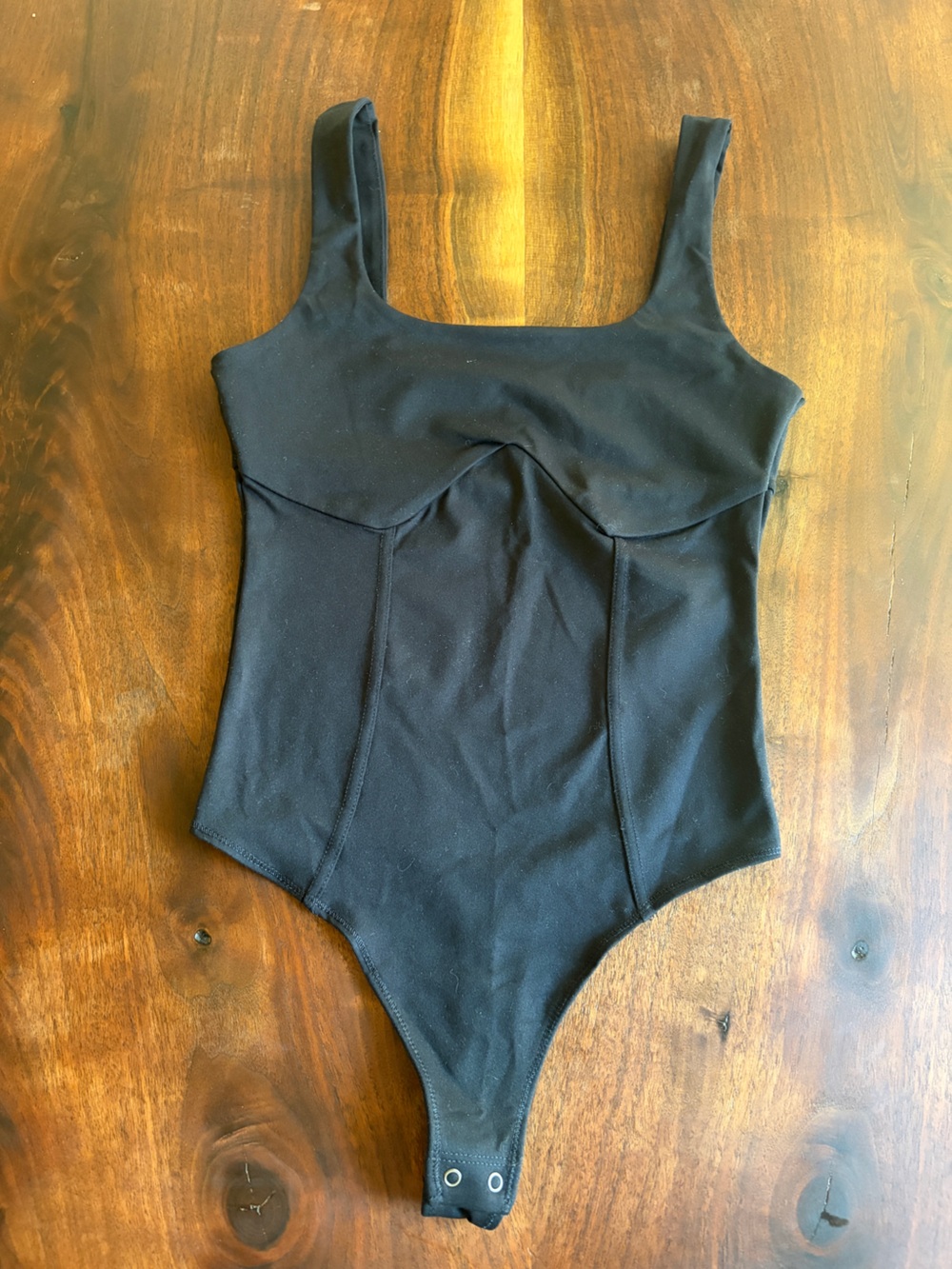 Abercrombie & Fitch Black Scoop Neck Bodysuit